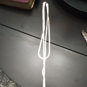 Herringbone two strand y necklace